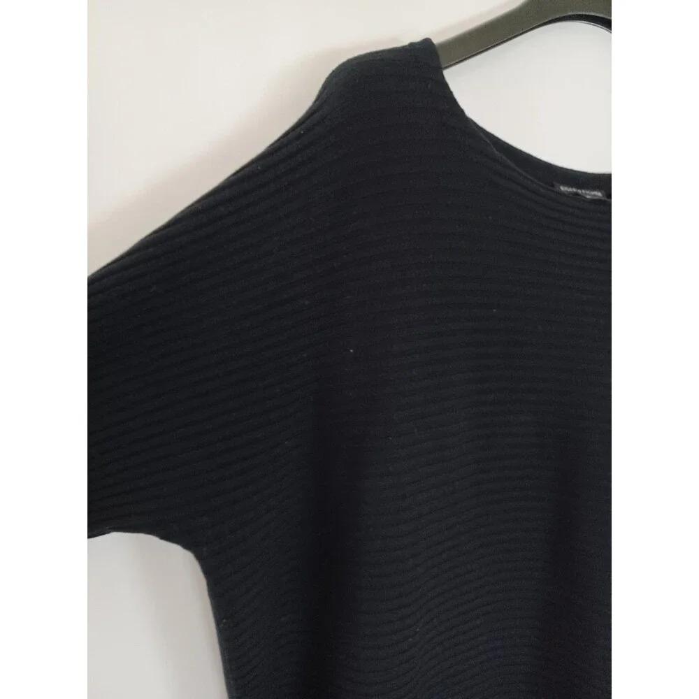 Eileen Fisher Wool‎ Blend Oversized Sweater Pullover Rib Knit Medium Minimalist
